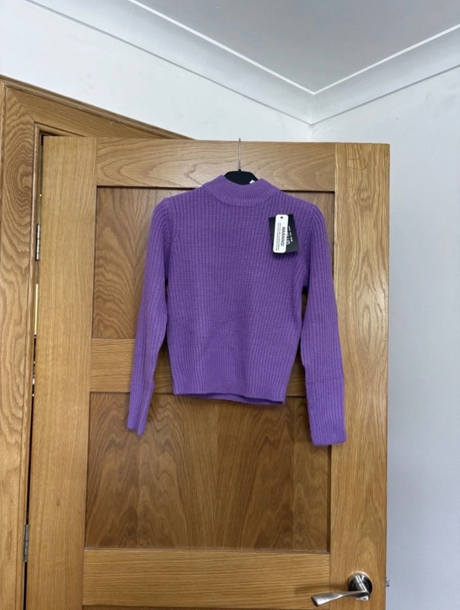 City Comfort knitted high neck jumper Colour Purple Size 5-6 Years