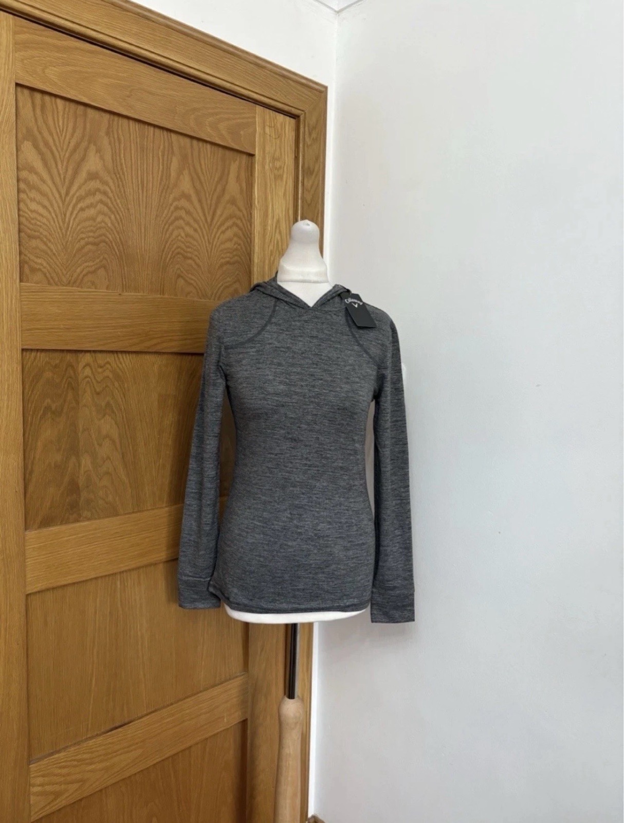 Callaway OTH Long Sleeve Hooded Top Colour Black Heather Size XS