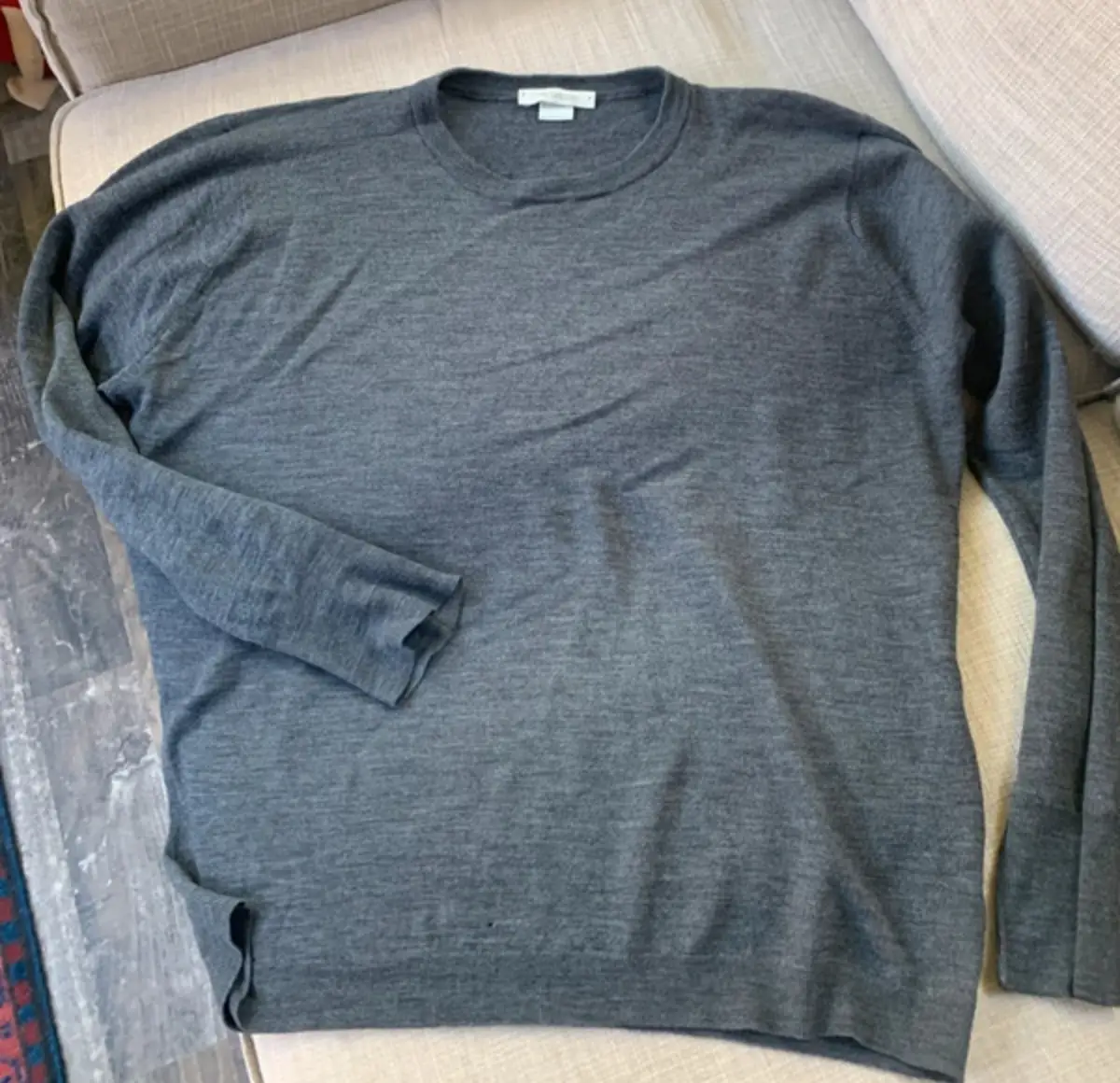 John Smedley merino wool jumper, medium, grey