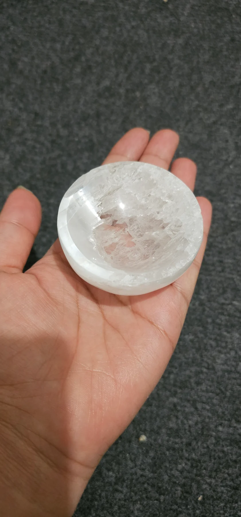 Natural Selenite Bowl 6cm, Very Unique and Beautiful pattern