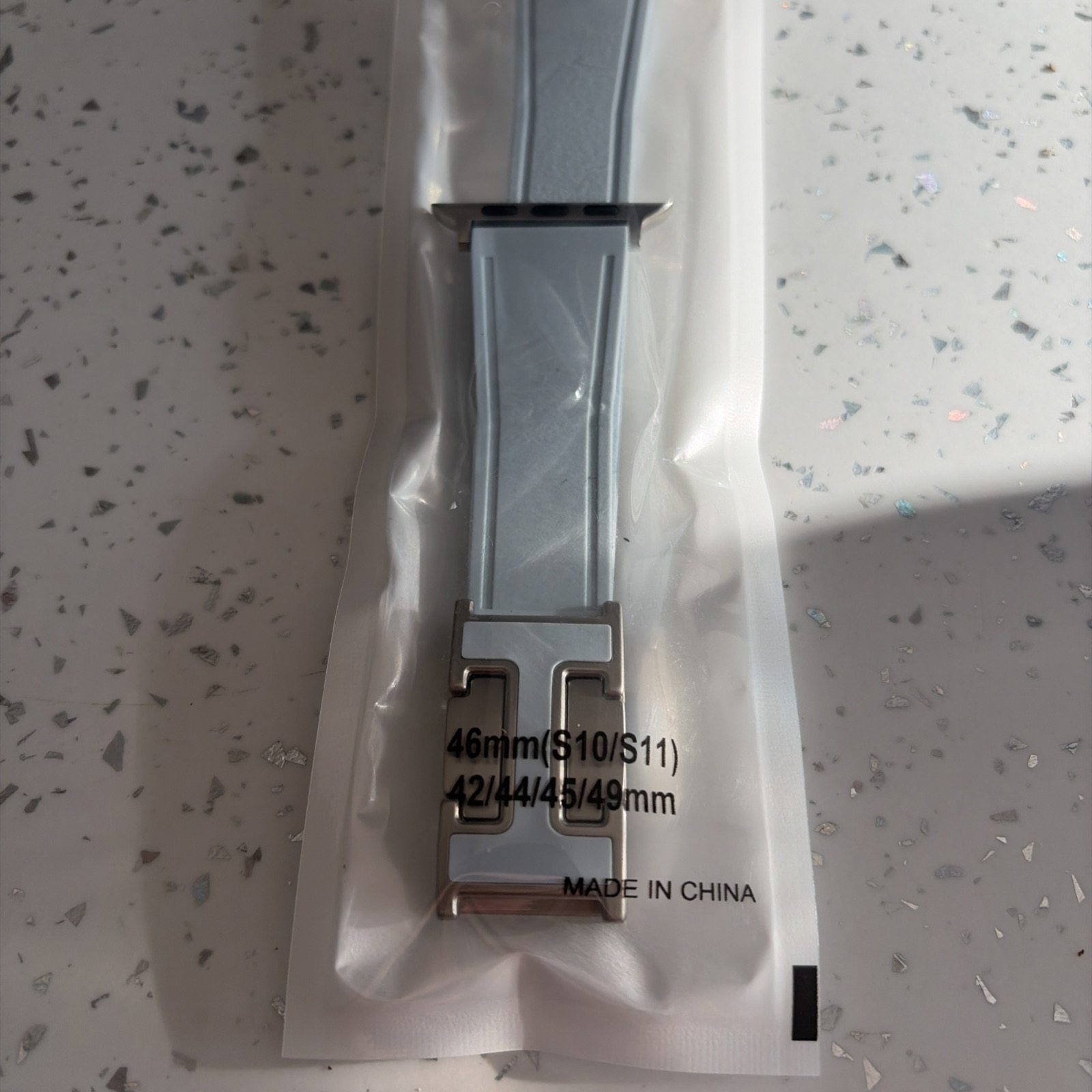 Compatible Apple Watch Band Baby Blue Silicone