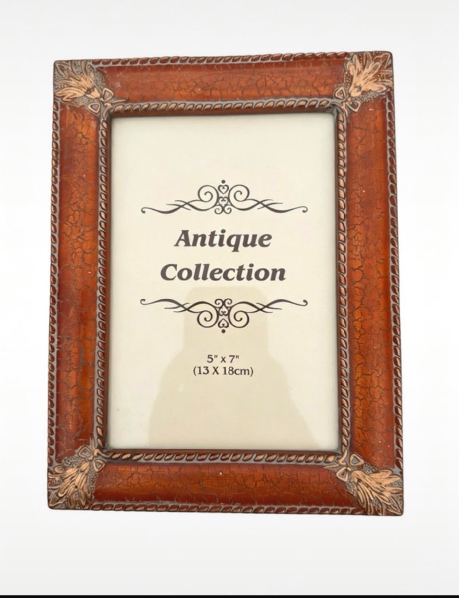 Antique Collection Crackle-Gilt Photo Frame | 5"x7" / 13×18cm