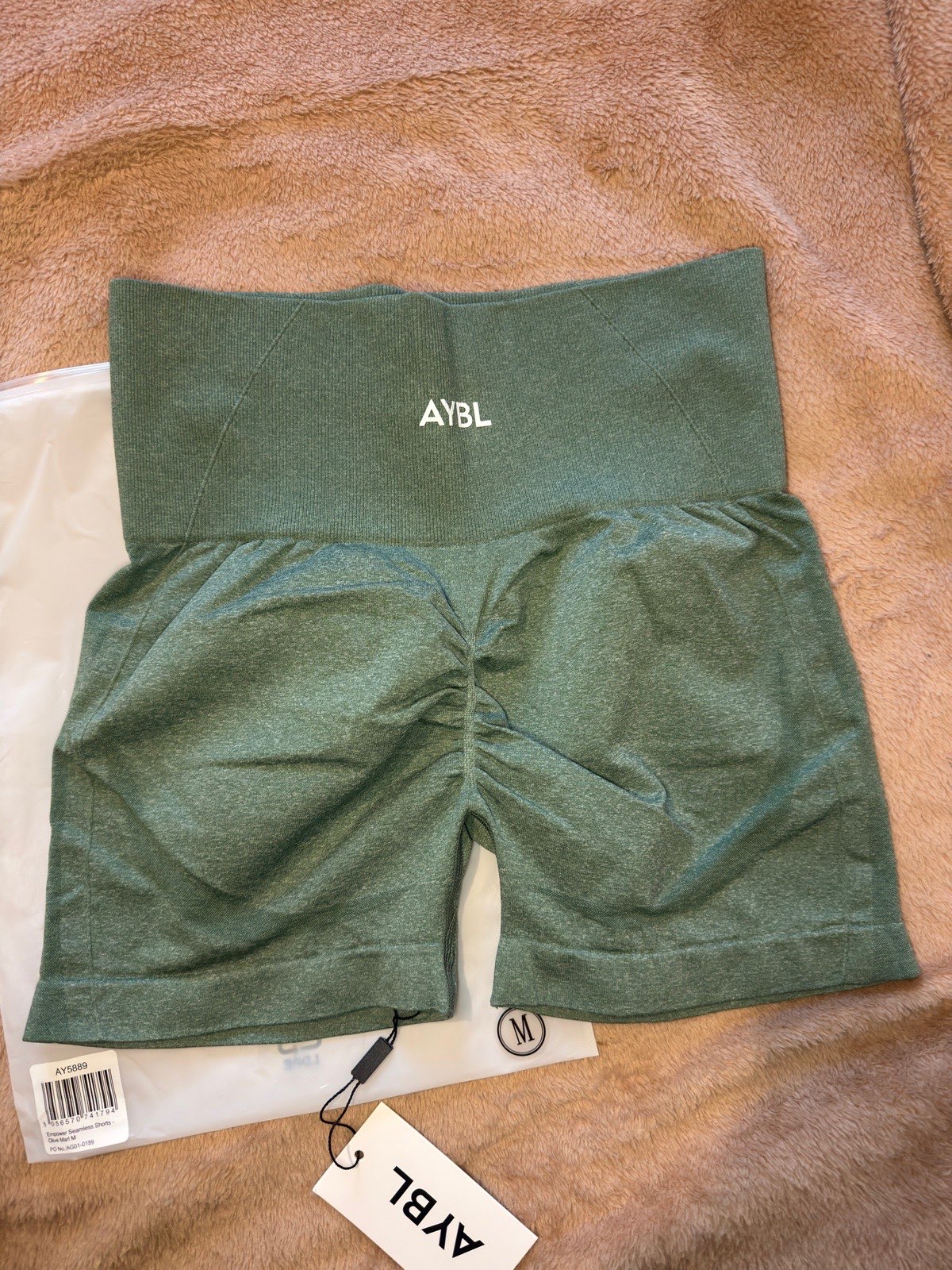 Aybl Empower Seamless Shorts - Olive Marl - M