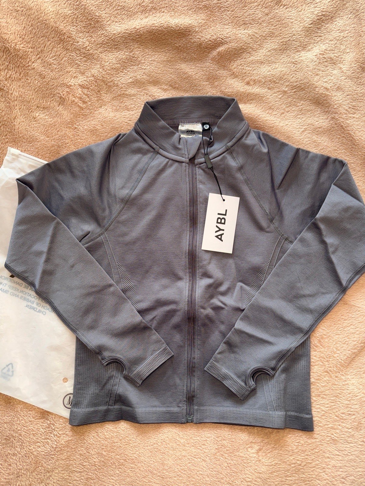 Aybl Balance V3 Seamless Zip Jacket - Charcoal Grey - M