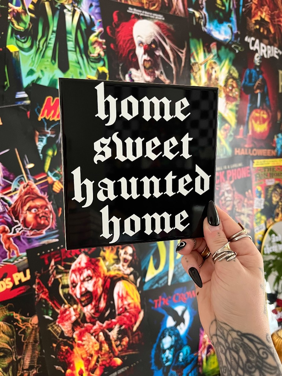 Home Sweet Haunted Home Wall Decor Tile