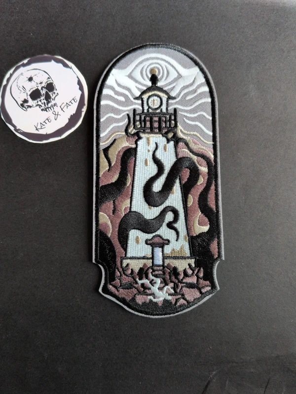 Eldritch Lighthouse Patch – Lovecraftian Horror & Cosmic Terror Embroidery