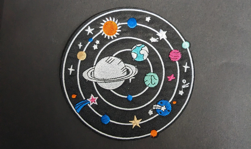 Planets Embroidery Patch - Large