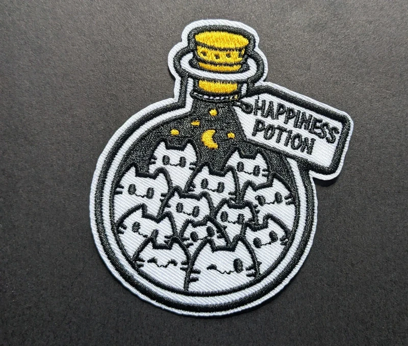 Cats in bottle Embroidery Patch