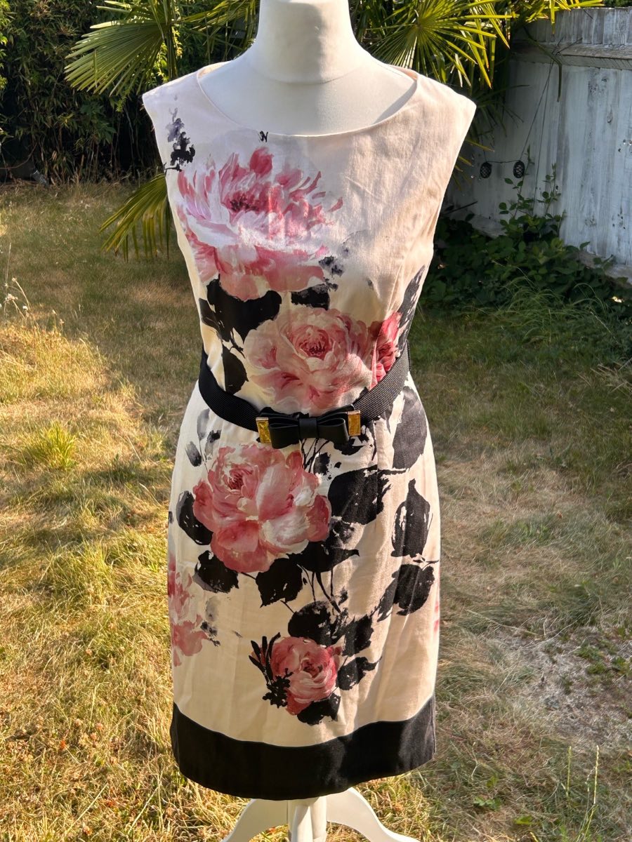 Excellent Condition Phase Eight 'Frank' Floral Occasion Dress - Size 12