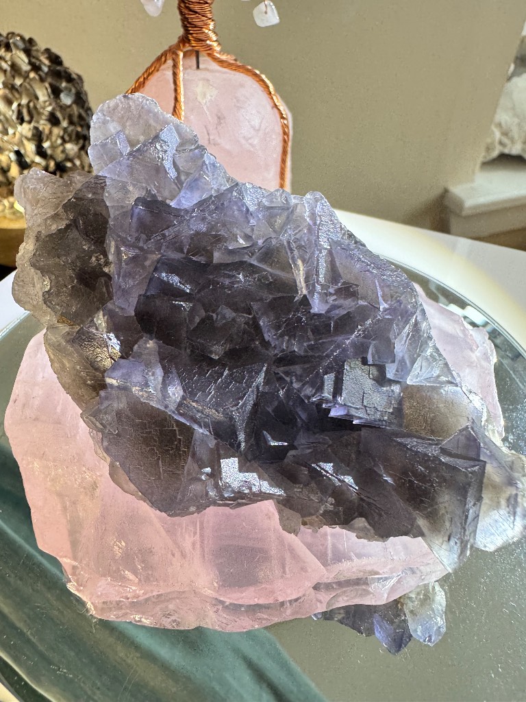 Raw blue fluorite free form