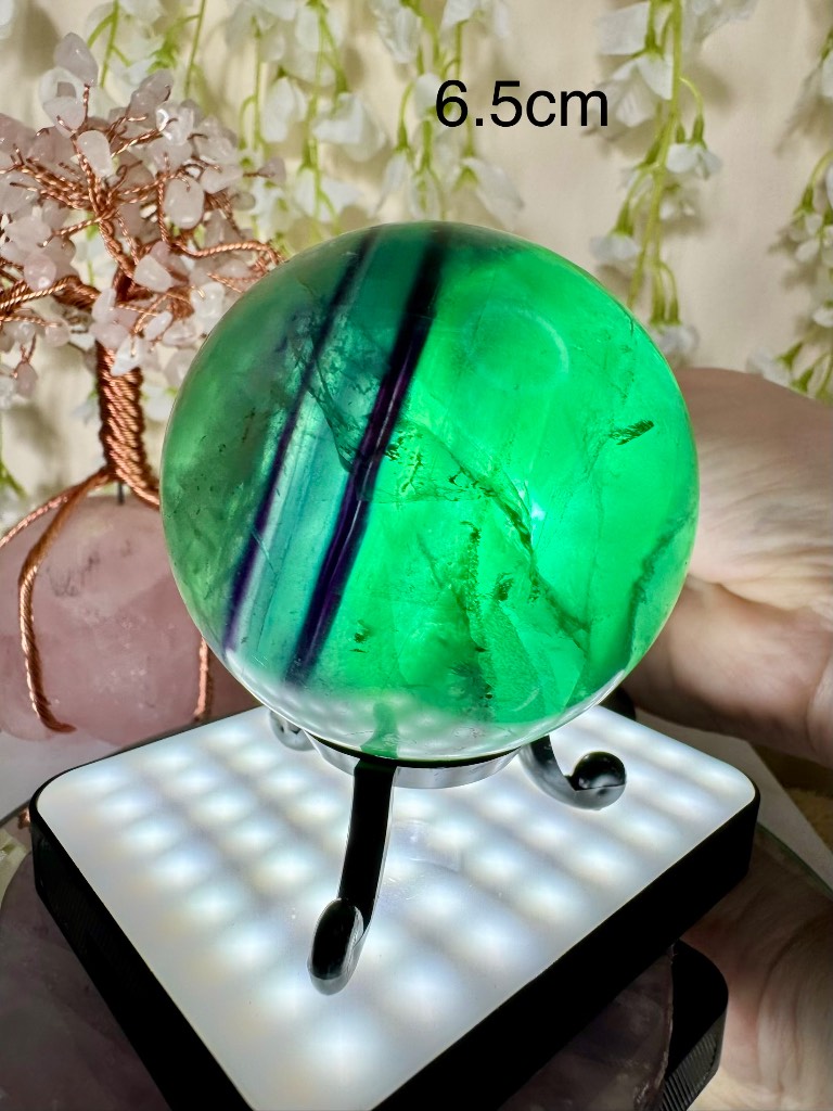 Intense rainbow fluorite sphere/ball/home decor/table display