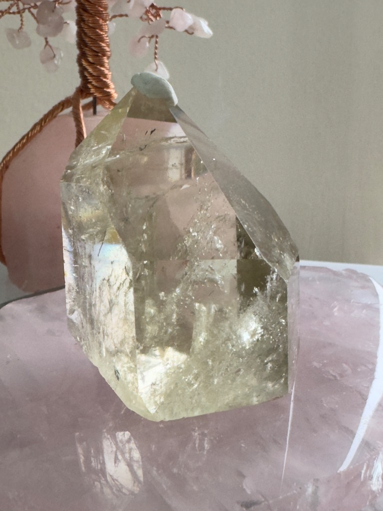 Glassy natural citrine chunky tower