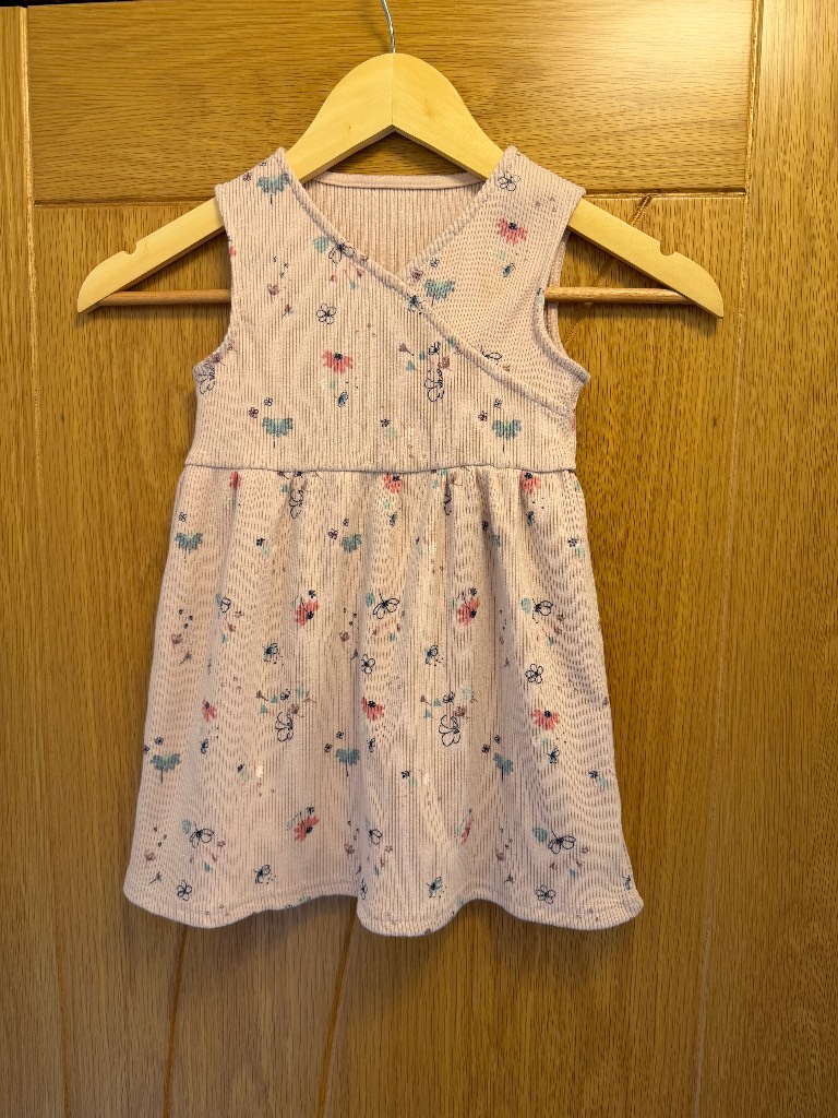 George toddler rose pink flowery floral summer dress age 3-4