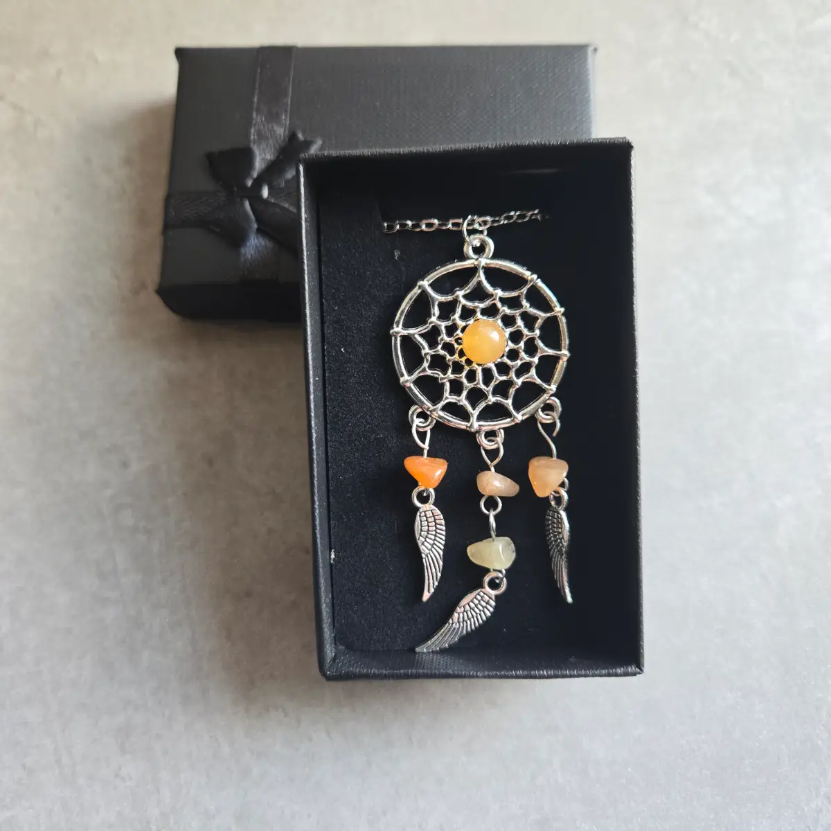 Dreamcatcher Necklace Stainless Steel Chain Gift Boxed