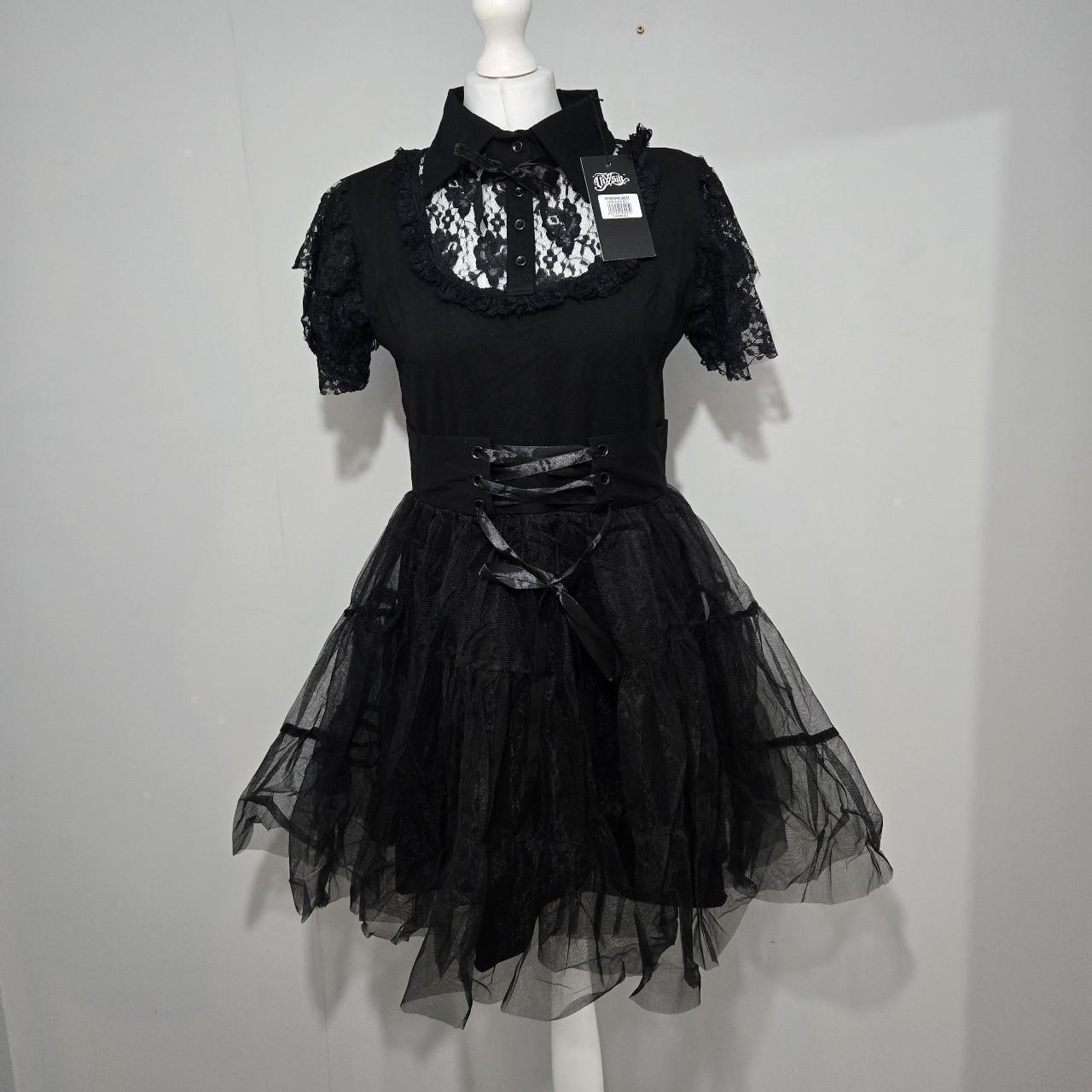 Vixxsin Nevermore Dress Black Gothic Dress L UK 12