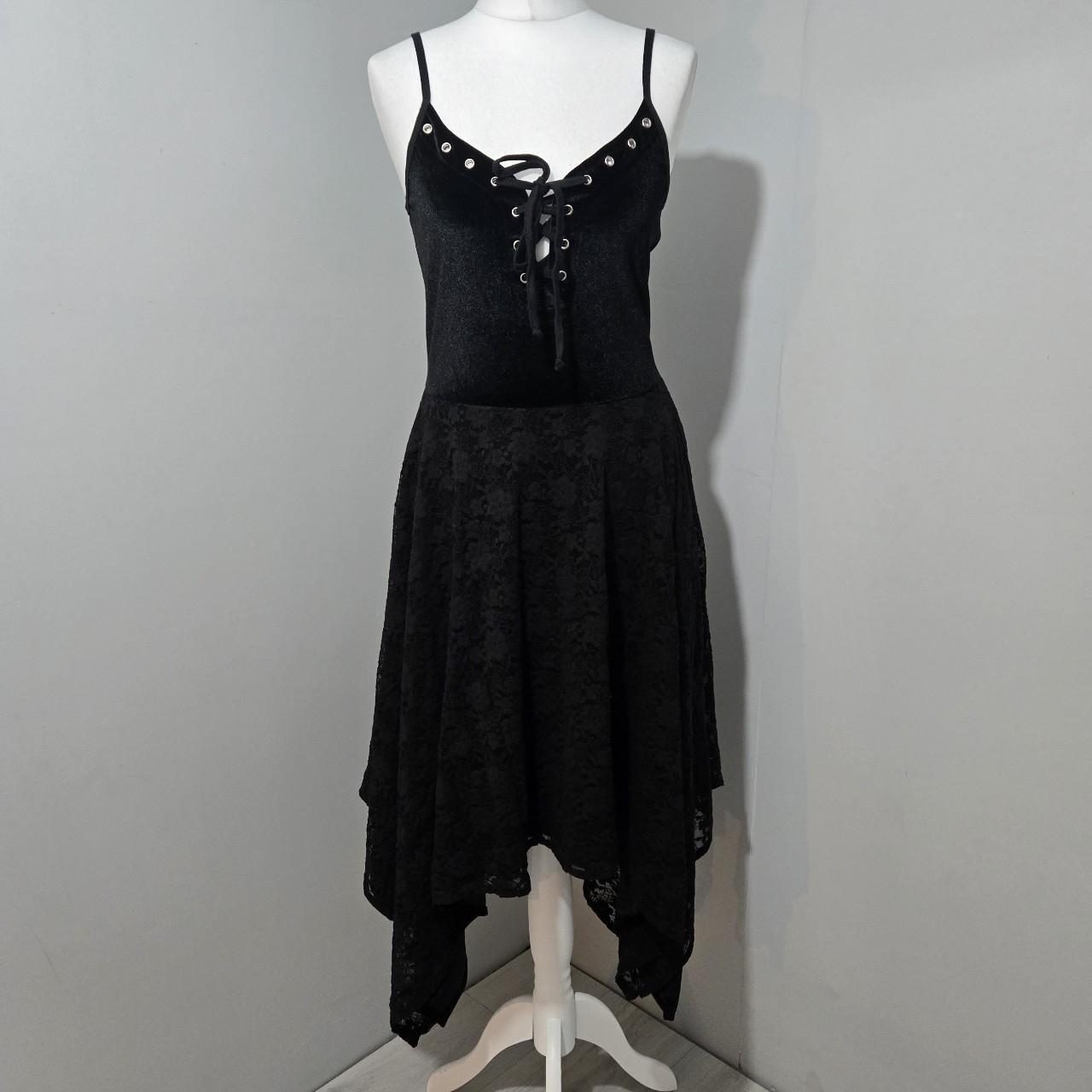 Innocent Lifestyle Mia Dress Black Gothic Dress Size M UK 10