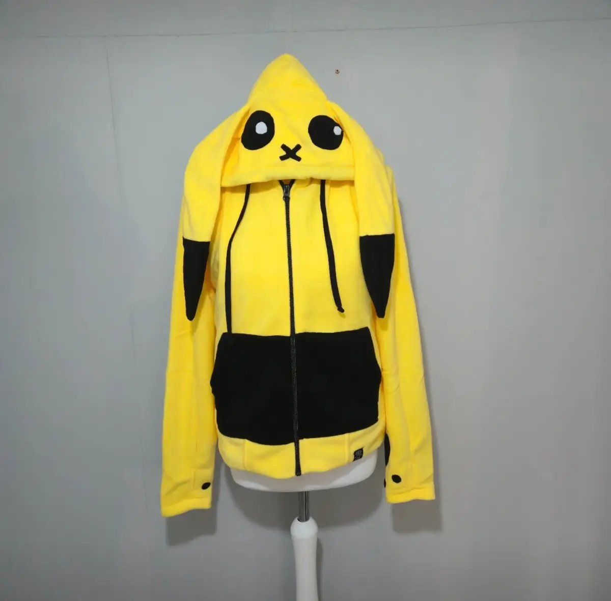 Cupcake Cult Striker Bunny Hoodie Yellow Black Size L Uk 12
