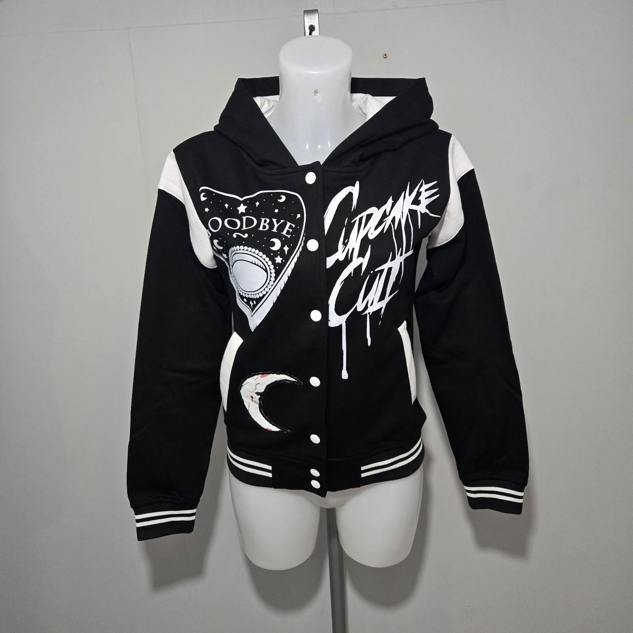 Cupcake Cult Under The Moon Varsity Hoodie Black – UK 6