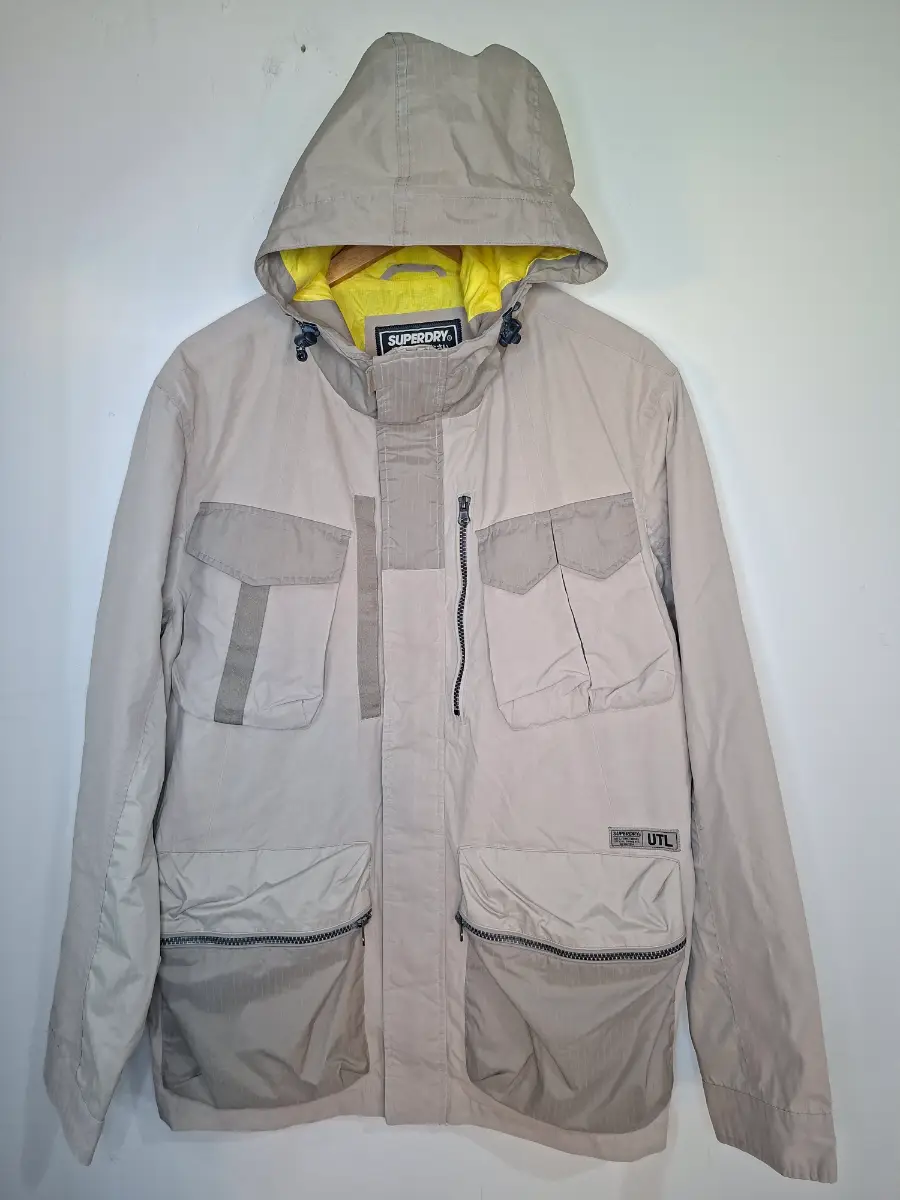 Superdry Men’s Utility Field Jacket Hooded size Large pockets new
