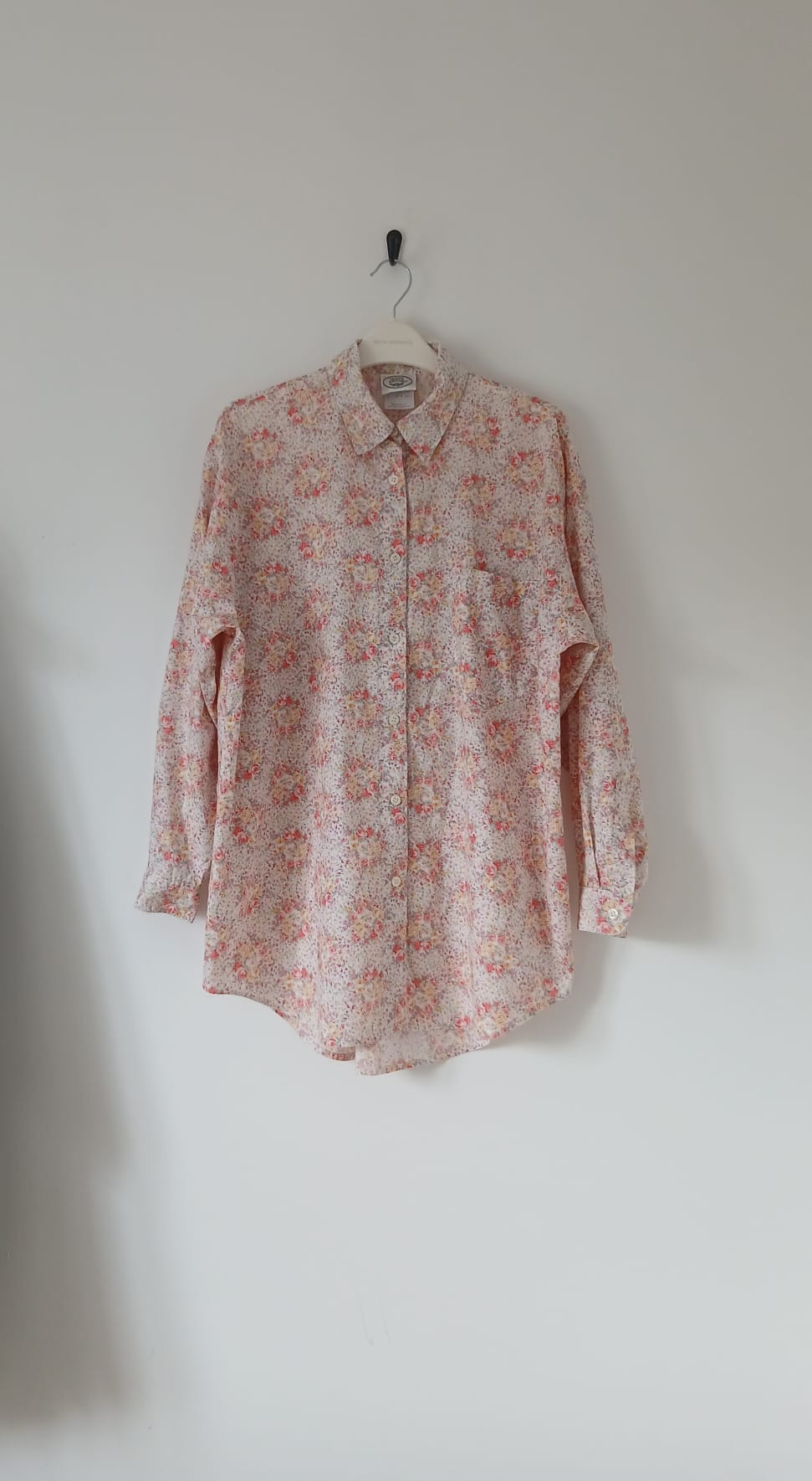 Vintage Ditsy Floral Shirt UK 12 100% Cotton Ditsy Print Cottagecore Boho Prairie Countrycore