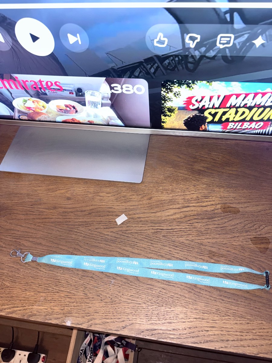 Official Kingswood Branded Lanyard – Light Blue ID Badge Neck Strap, Safety Release Clip