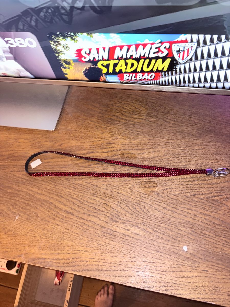 Sparkling Red Rhinestone Lanyard – Bling ID Badge & Key Holder with Soft Backing