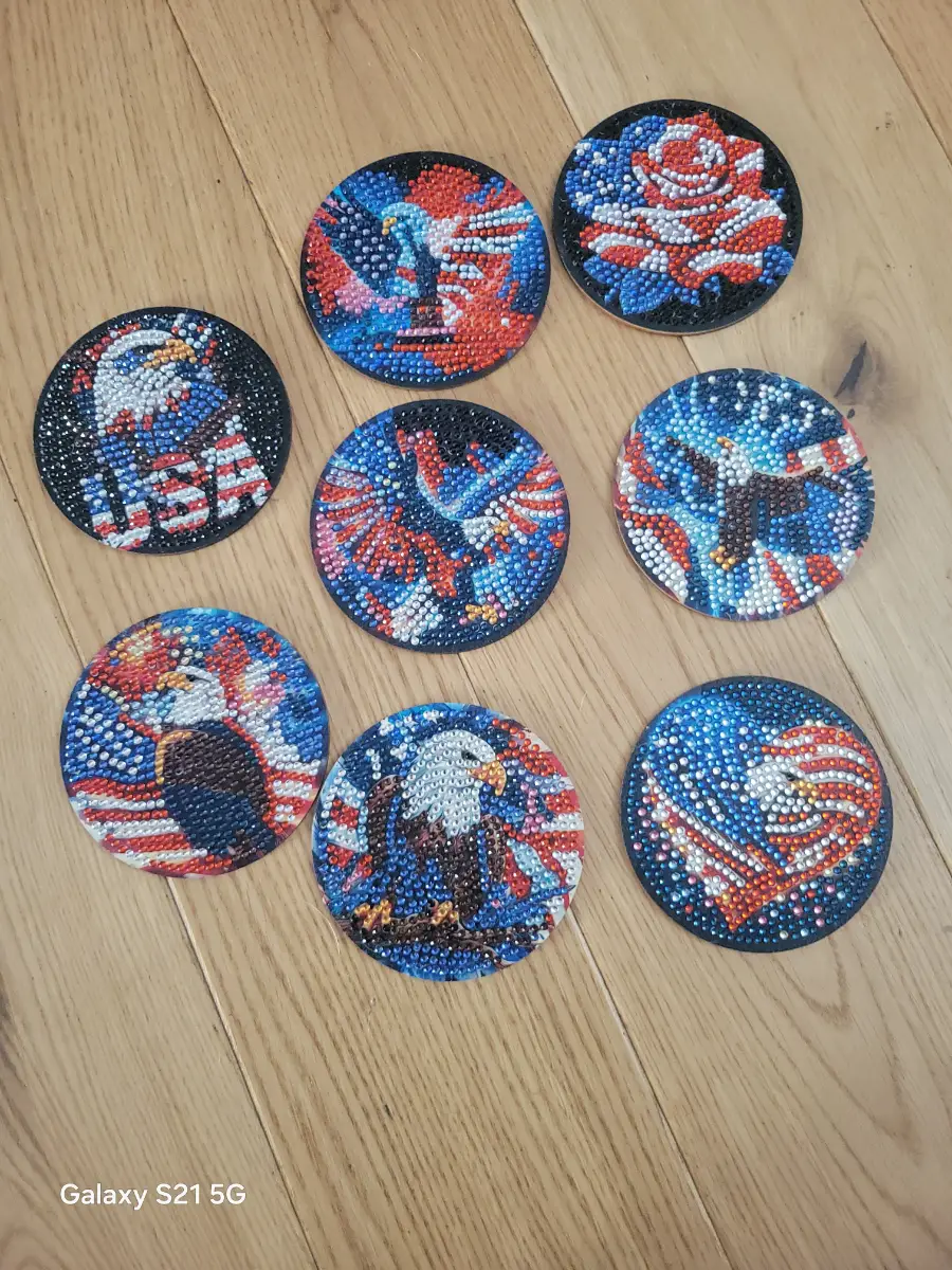 Usa themed diamond coasters