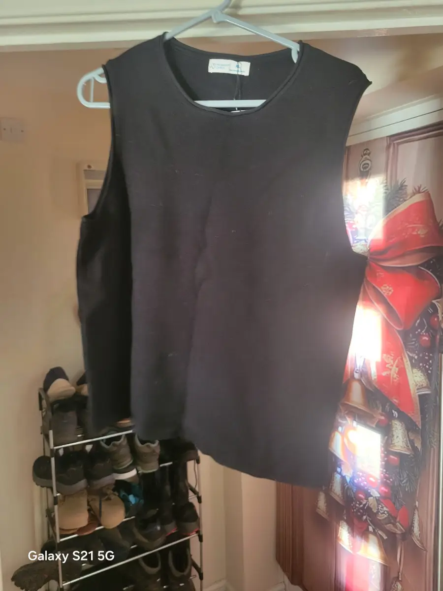 Womens black sleeveless top