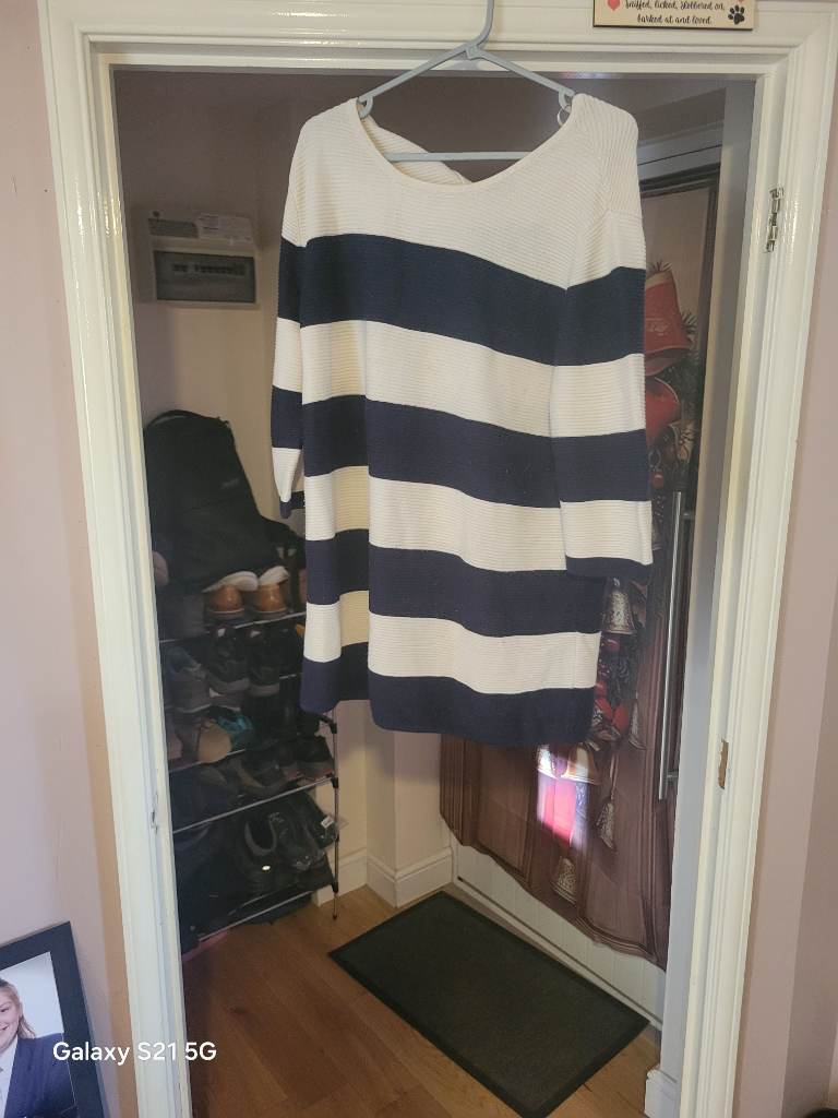 navy striped jumper
