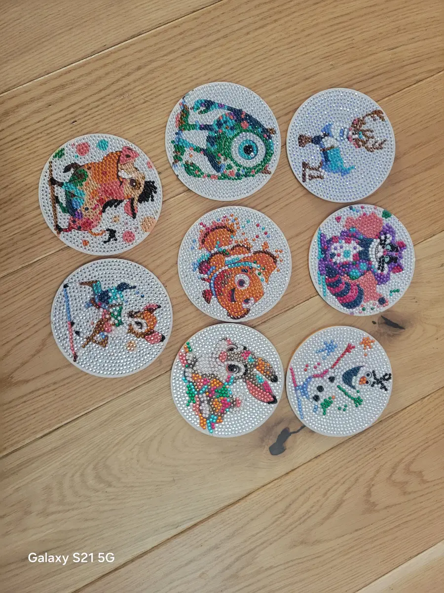 Disney diamond art coasters