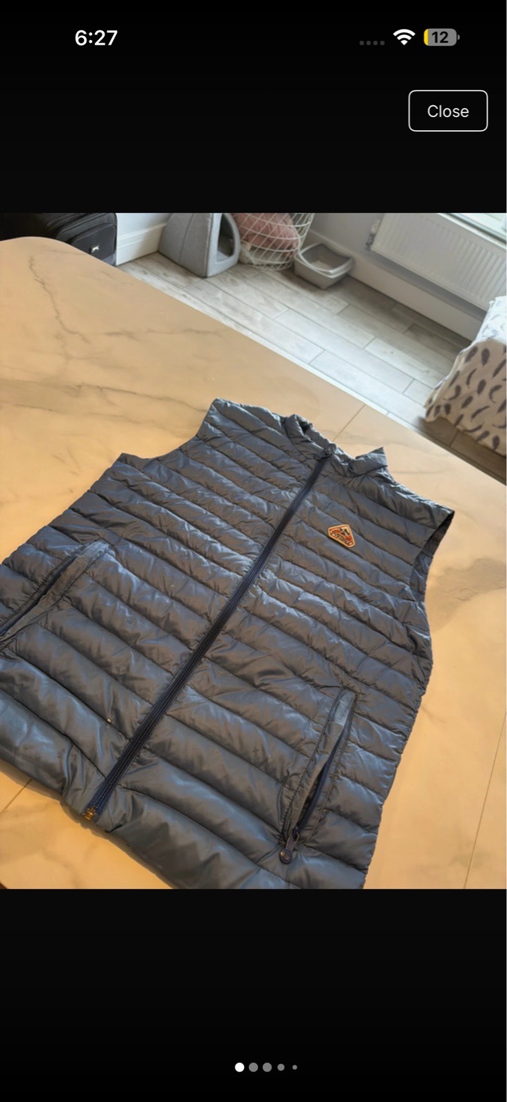 M pyrenex blue body warmer.