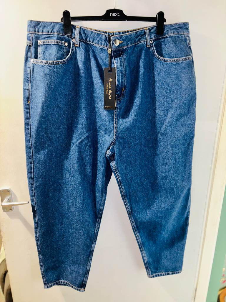 Phase Eight Prue Mum High Waist Jeans Mid-Blue Denim, New with Tags, Plus S 24