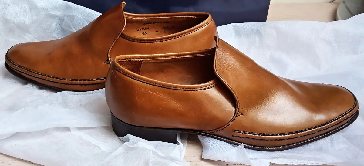 Crockett & Jones men's slip-on loafer style shoes in tan calf leather Tan Size 7