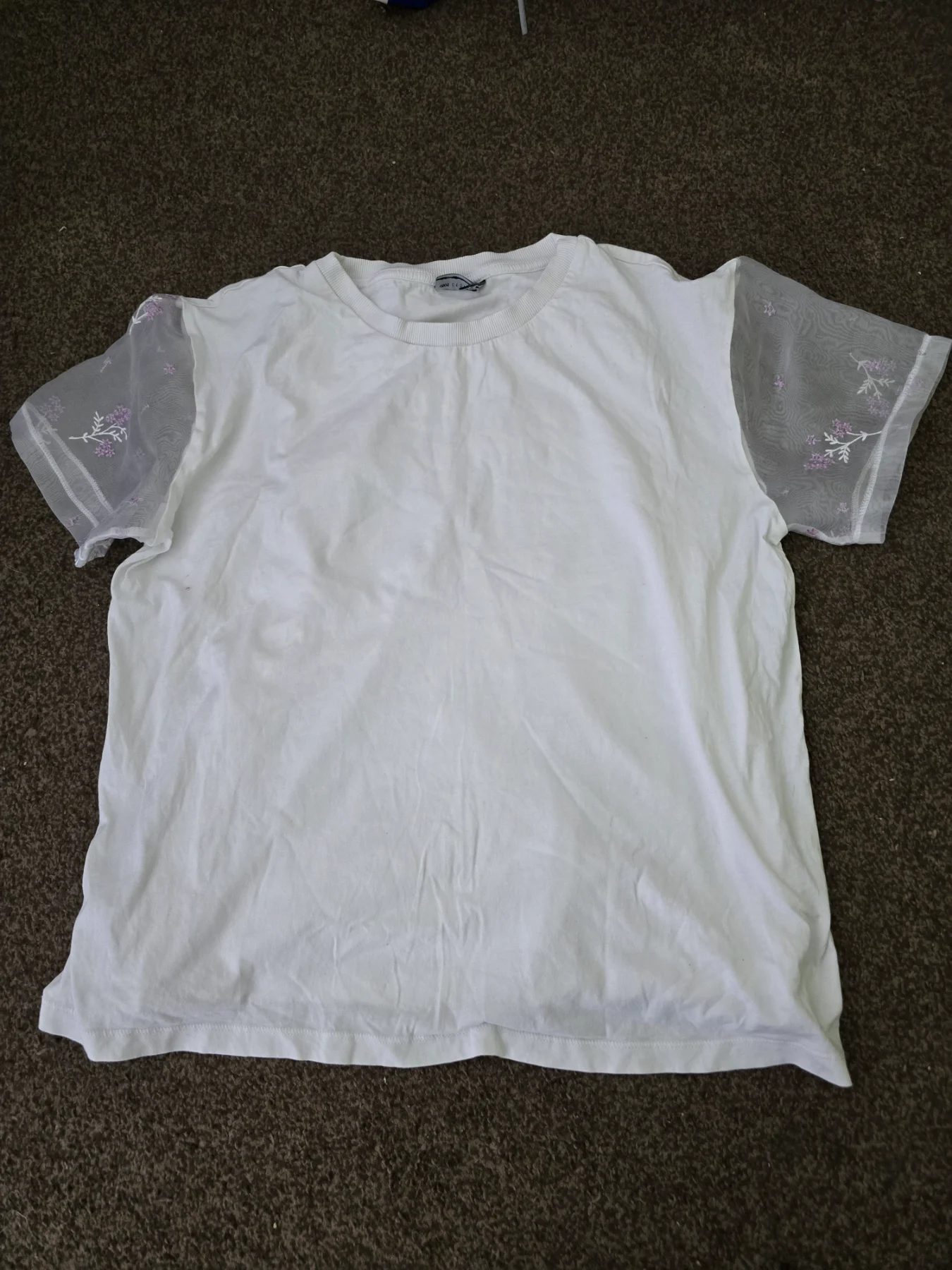 ASOS Maternity White Floral Sleeve Top – Size 14