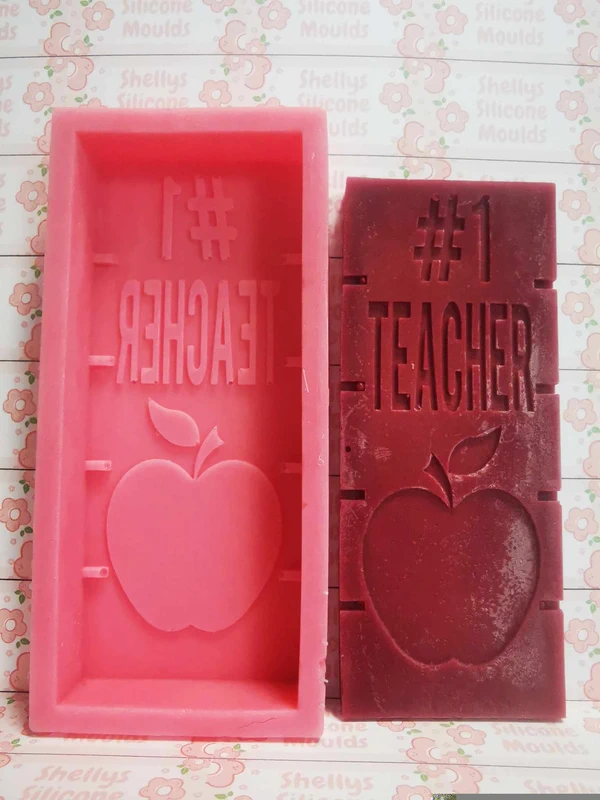 Brand New #1 Teacher Silicone Mould Wax Melt Mould Snap Bar Size
