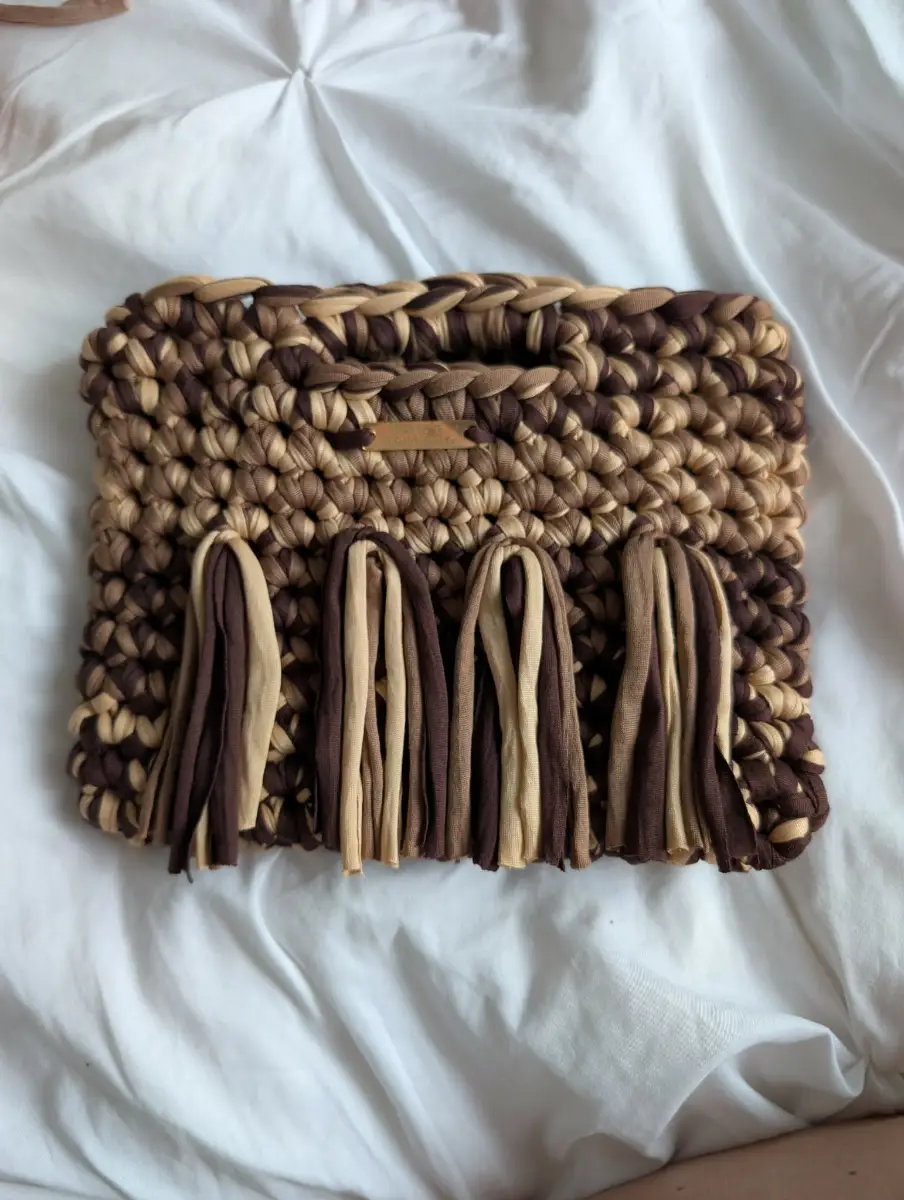Crochet Handmade Boho Handbag Browns