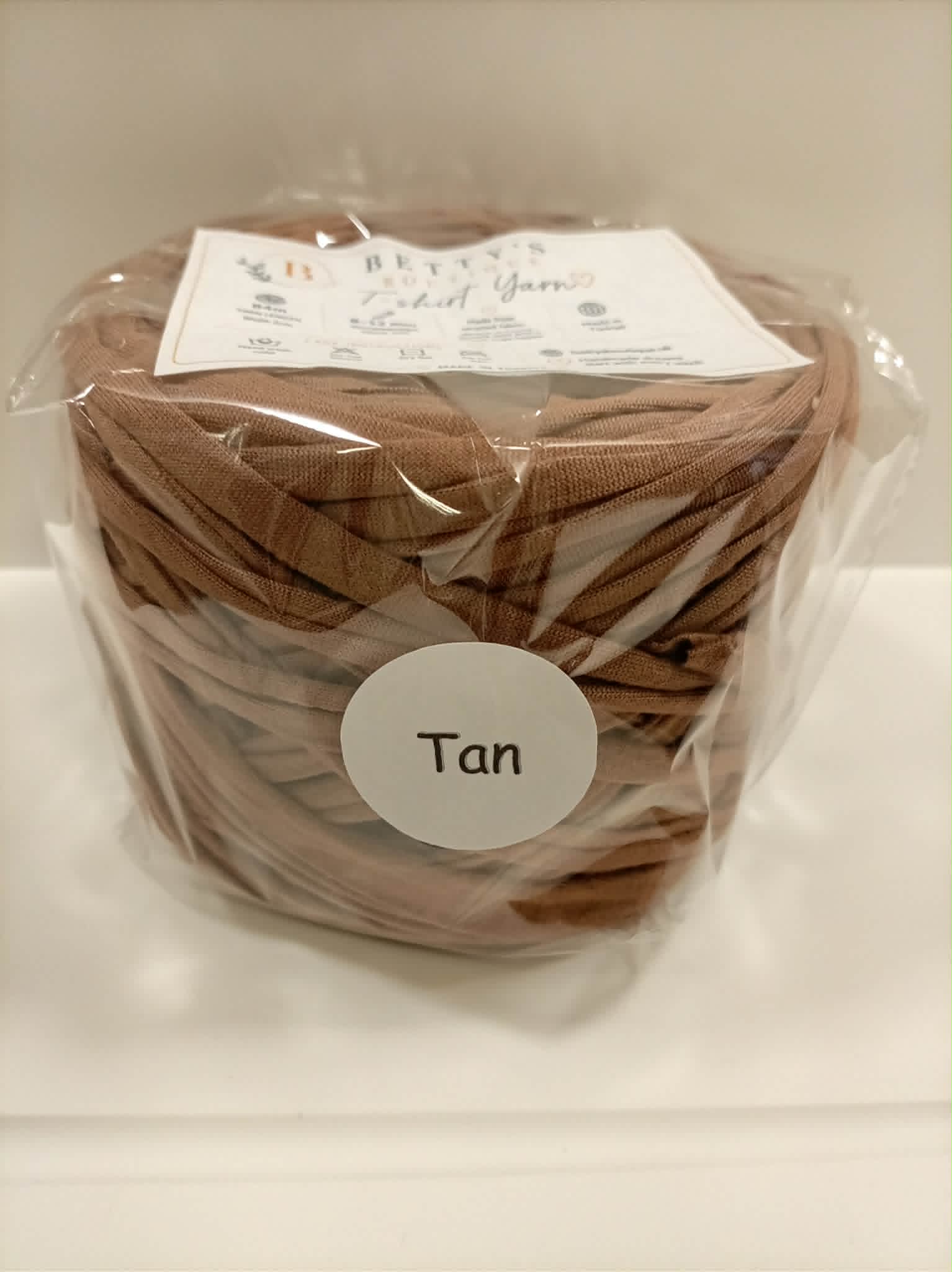 Tan Tshirt Yarn 84m Crochet