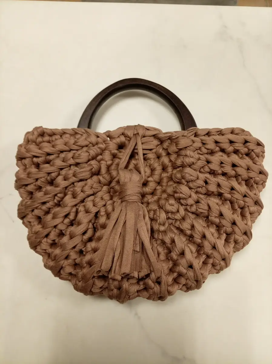 Handmade Brown Crochet Hanbag