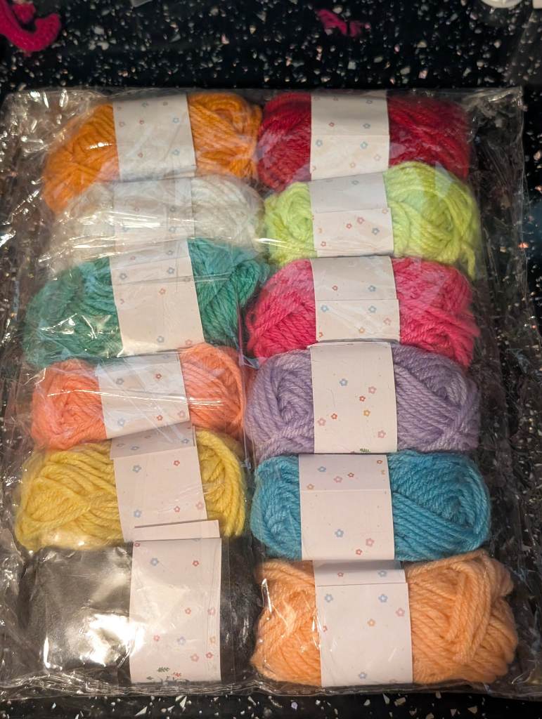 Brand New 120g of Wool Multicoloured 12 Balls