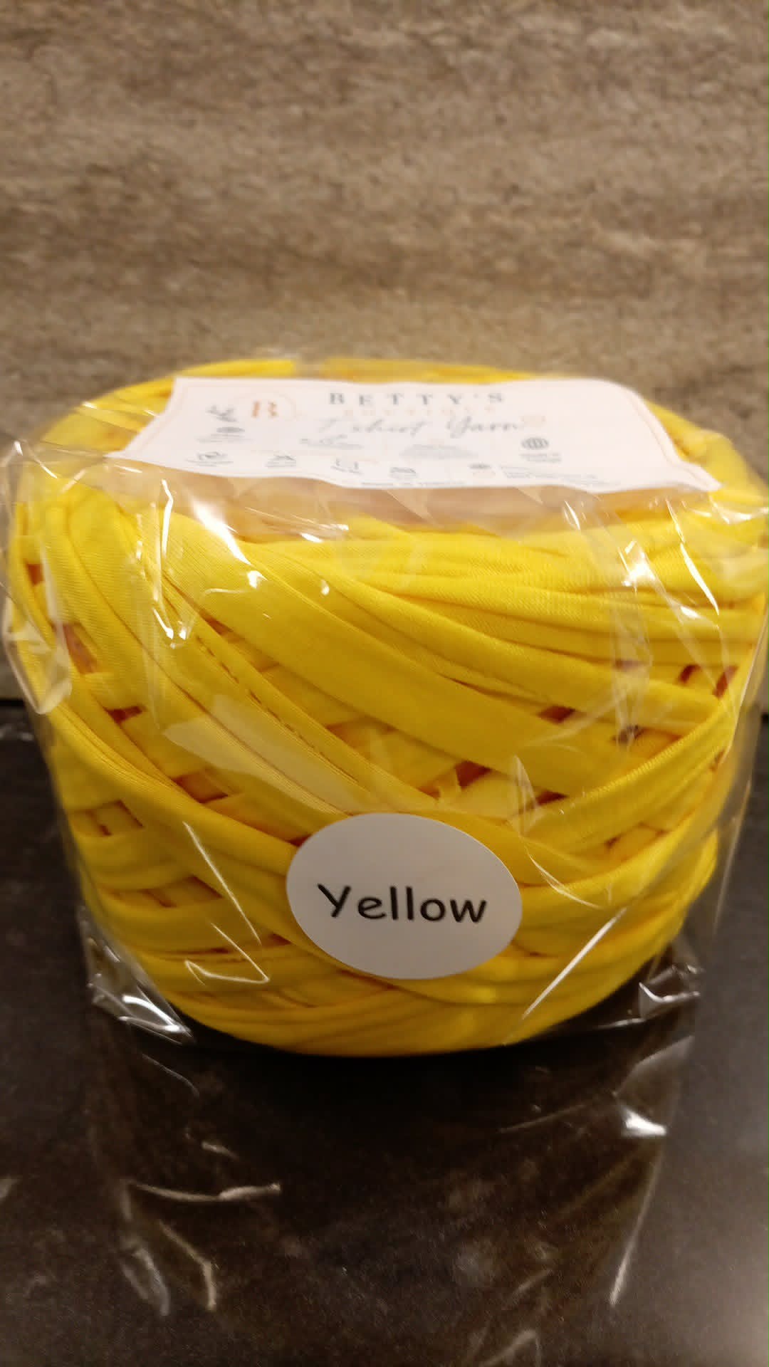 Yellow Brand New T-shirt Yarn 84m Crochet Knitting