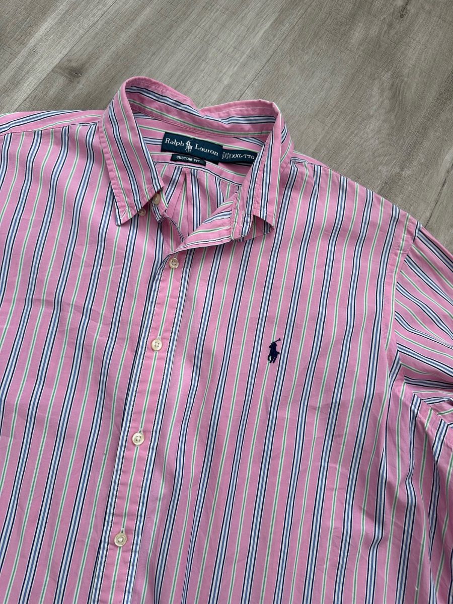 Vintage y2k Polo Ralph Lauren Button up Shirt Pink XXL
