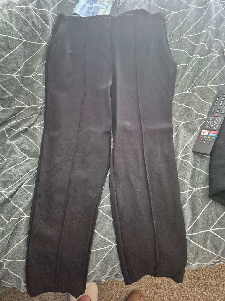 Black pencil leg trousers