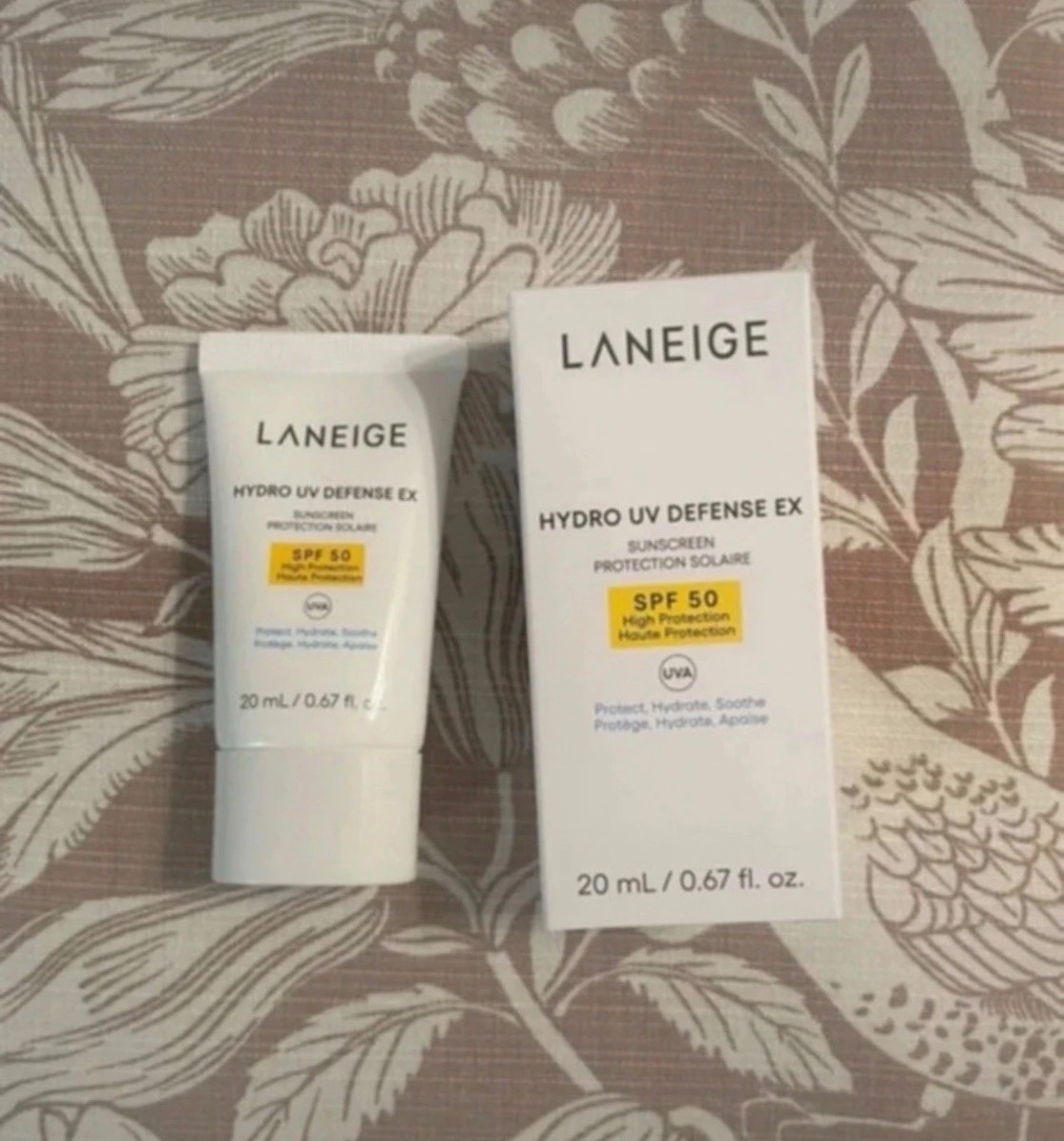 Laneige ~ Hydro UV Defence EX SPF50 ~ Travel Size 20ml ~ New in box ~ Unopened