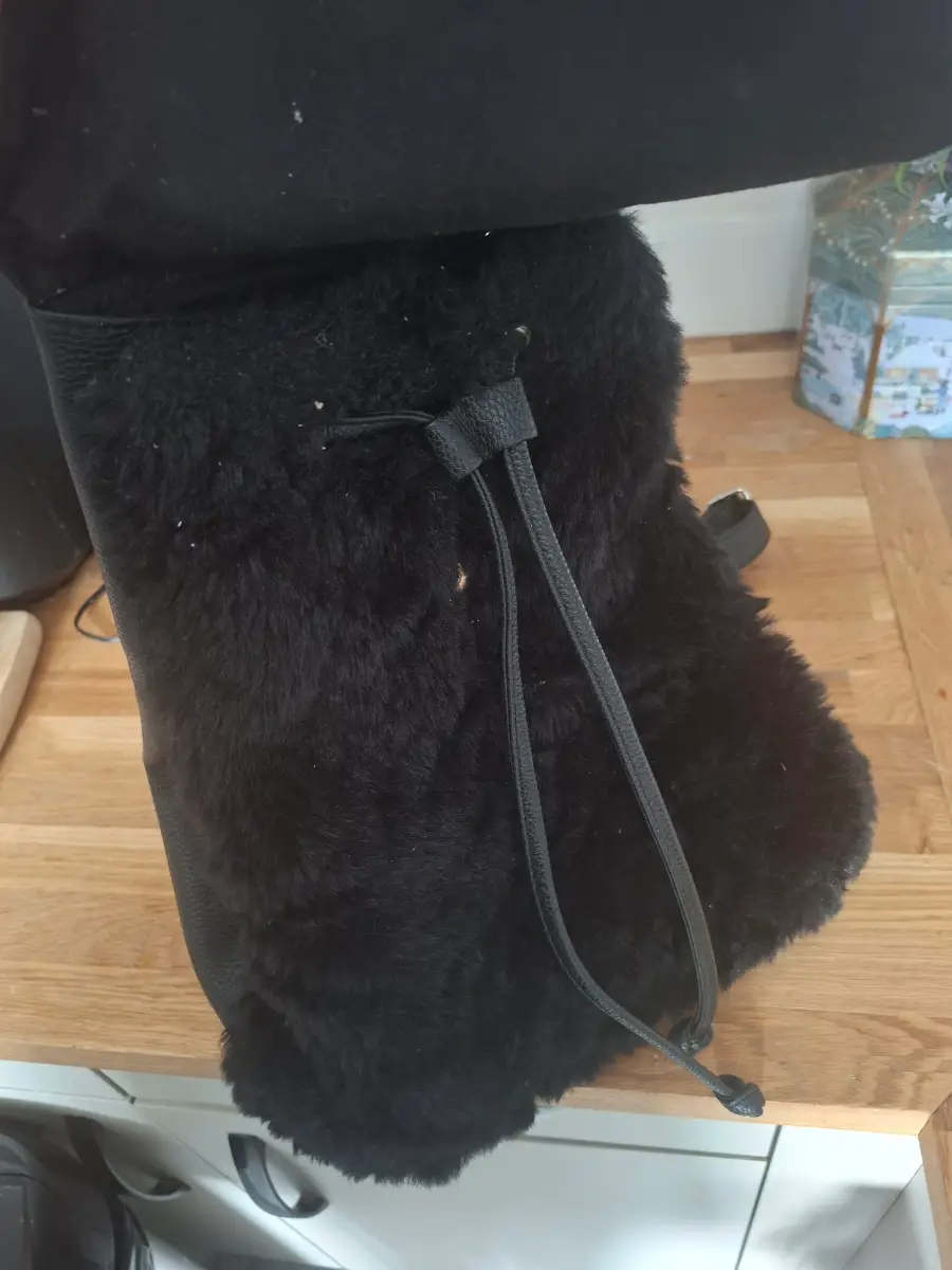 Rucksack fluffy front tie front bag