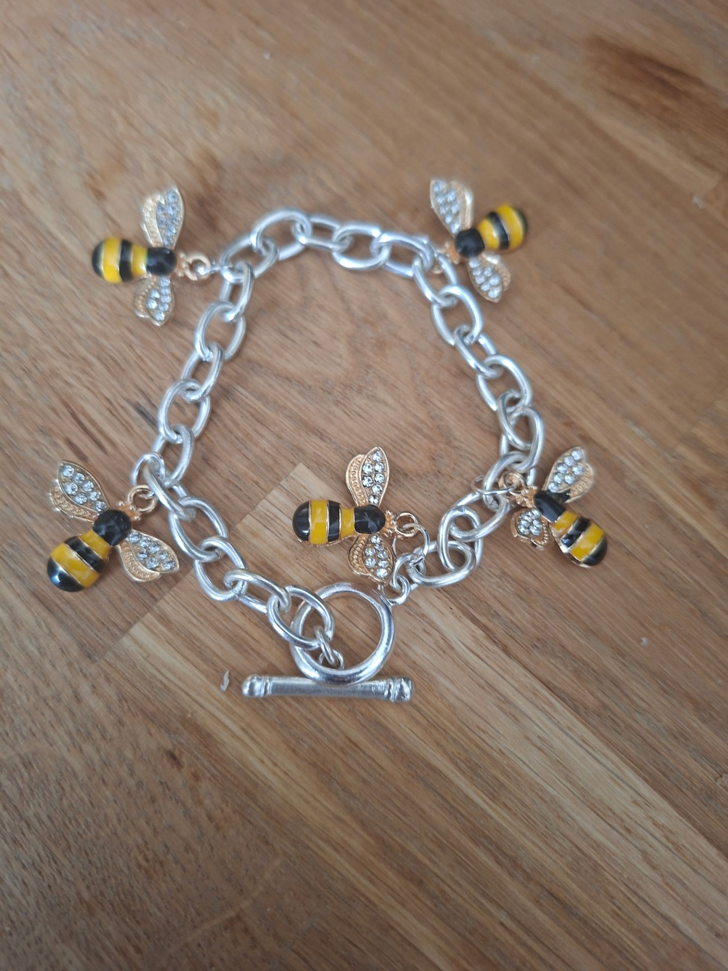 Bracelet bee bracelet silver plated