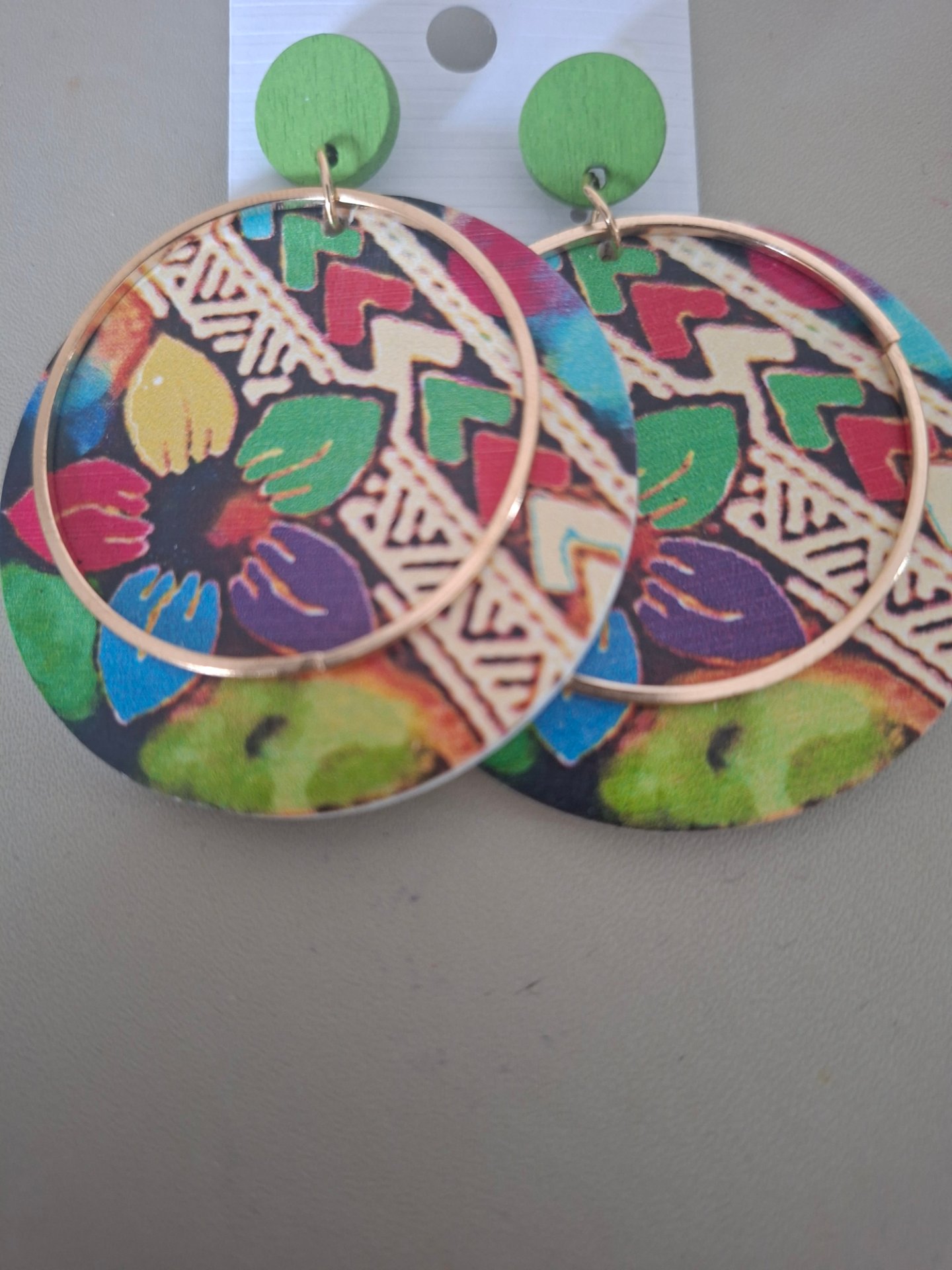 Pretty earings wood multicolour earings