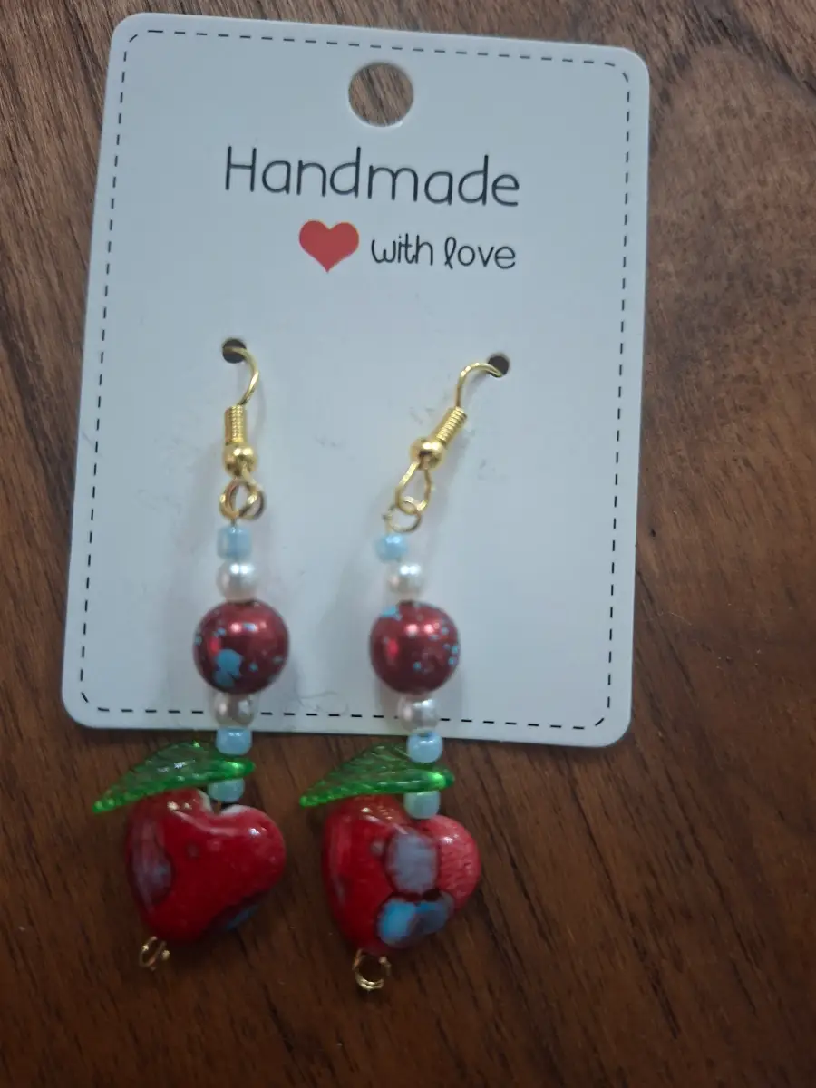 Heart earings pretty miyuki seed beads earings