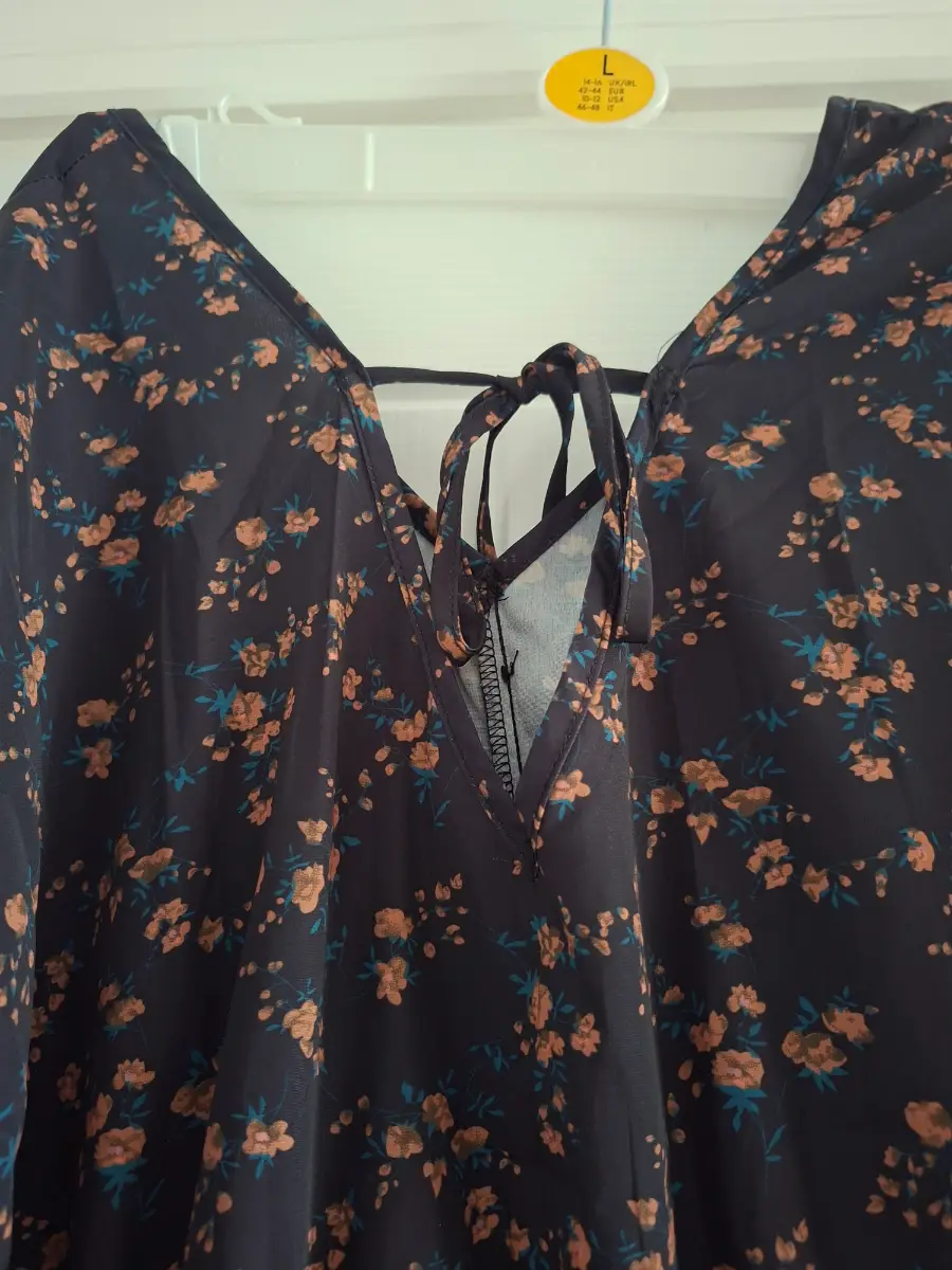Shein 2xl dress lovely floral short frill dress
