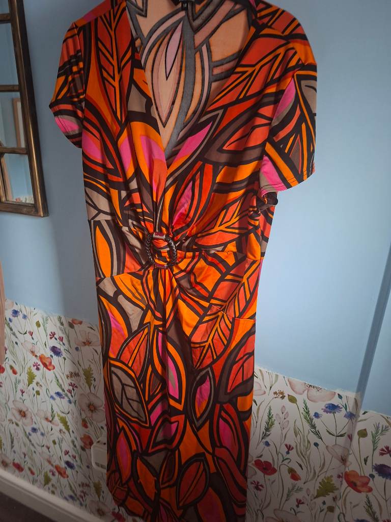 Star jane macdonald dress azametric orange/black 18