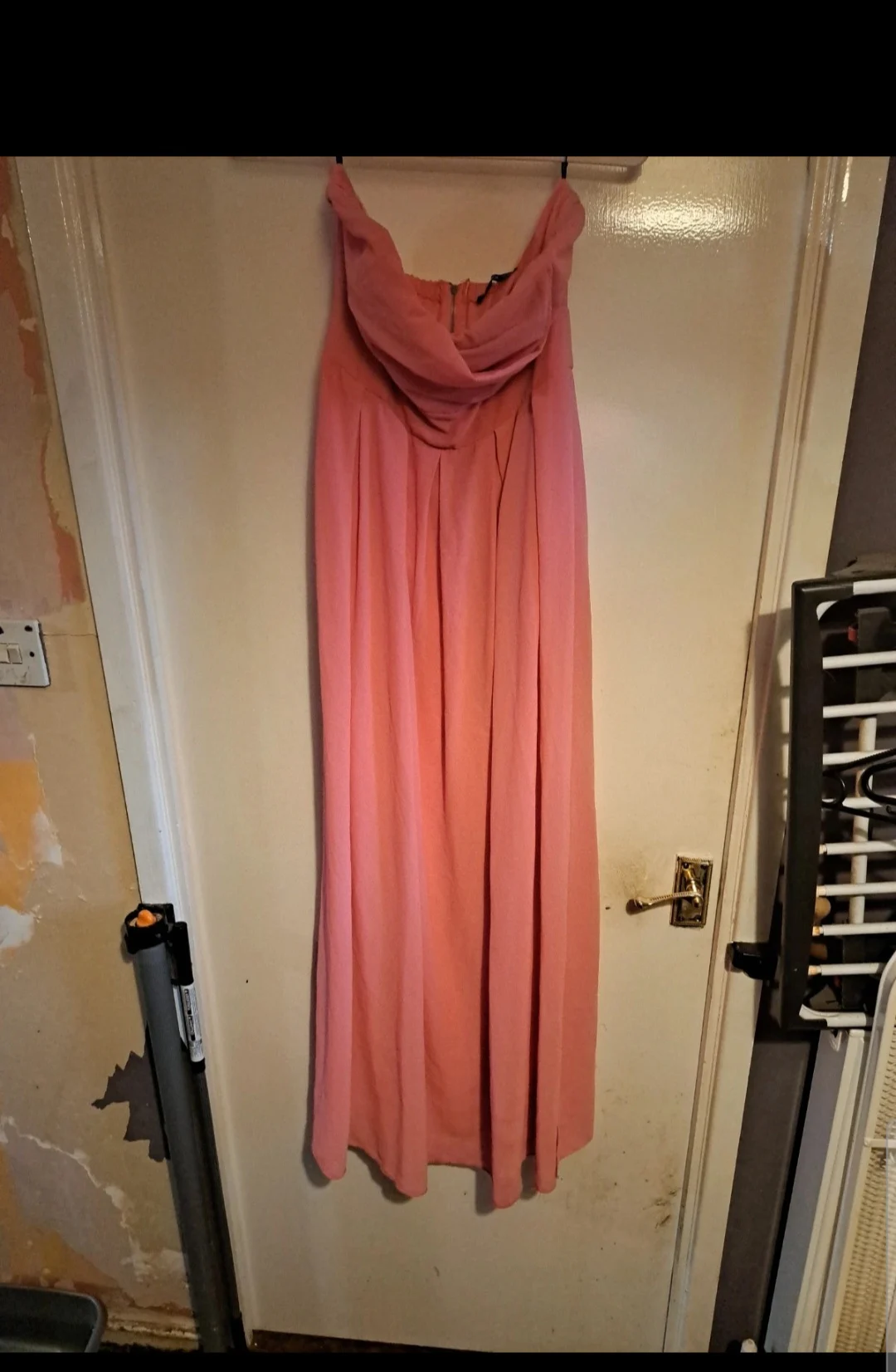 Pink strapless dress